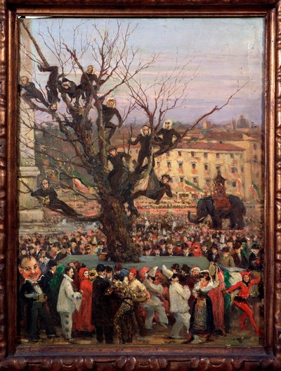 Scène de carnaval dans les rues de Rome - Unknown artist