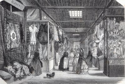Carré du Palais Royal à Paris au 19e siècle - Gravure dans «Tableau-de-Paris» par Edmond Texier 1852 - Unknown artist