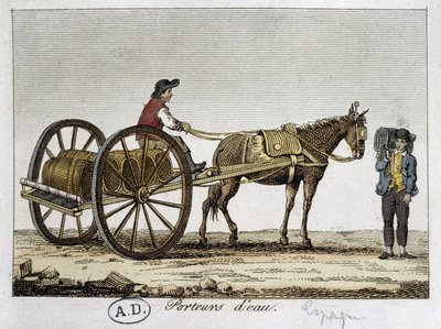 Charrette et porteur d