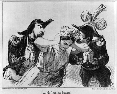 Caricature sur la campagne pour les premières élections présidentielles en décembre 1848 - Unknown artist
