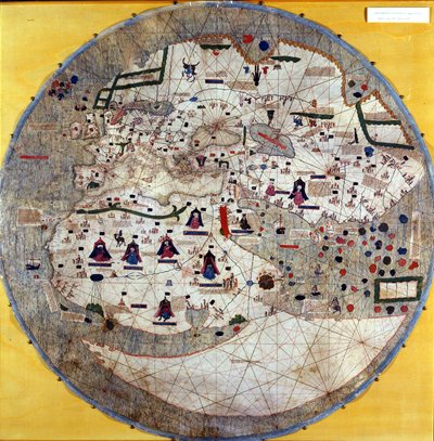 Planisphère catalan du début du XVe siècle. Bibliothèque de la maison d