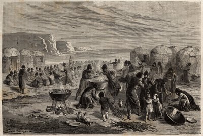 Cauda-yoli (cauda yoli), la fête religieuse annuelle des Turcomans, pour prier pour la protection de Dieu pour la famille et le bétail, organisée par une famille, qui pour l