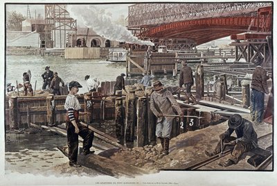 Chantier du pont Alexandre III - dans Le Petit Journal, mai 1899 - Unknown artist
