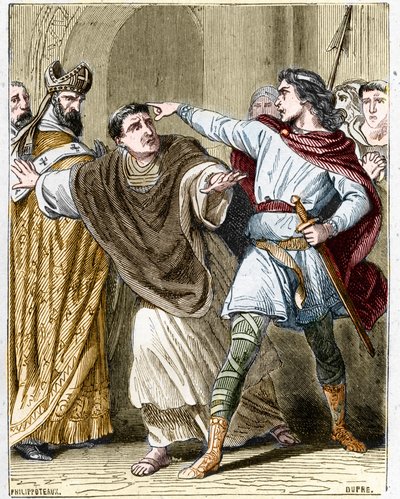 Childéric II, roi des Francs de 670 à 673, fit enfermer l