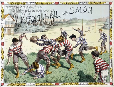 Enfants jouant au rugby - dessin, fin du 19ème siècle - Unknown artist