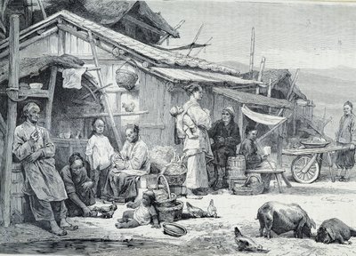 Village de pêcheurs chinois en Californie - Unknown artist