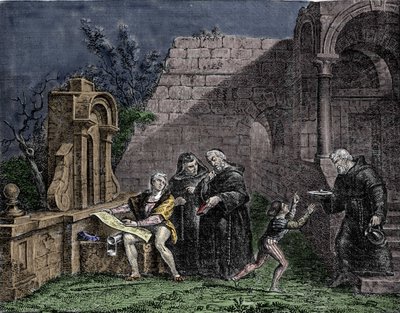 Christophe Colomb au couvent de Santa Maria de Rabida en Andalousie - Unknown artist