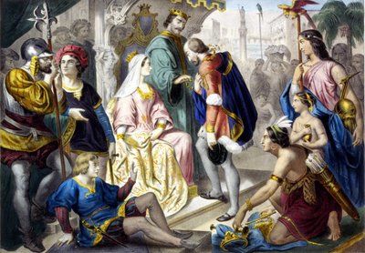 Christophe Colomb devant le roi catholique Ferdinand II d