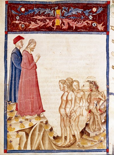 Cercle des Traîtres : Dante et Virgile rencontrent les âmes des traîtres des bienfaiteurs - Unknown artist