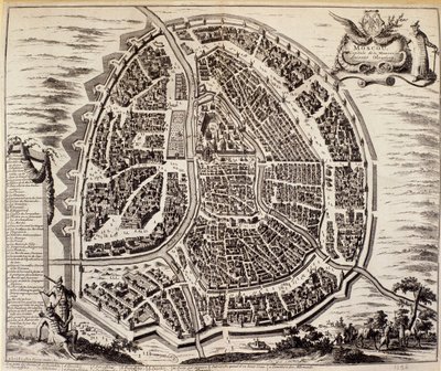 Plan de la ville de Moscou au 17e siècle - Unknown artist