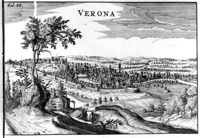 Plan de la ville de Vérone 16ème siècle - Unknown artist