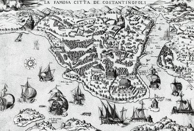 Ville de Constantinople, gravure - Unknown artist