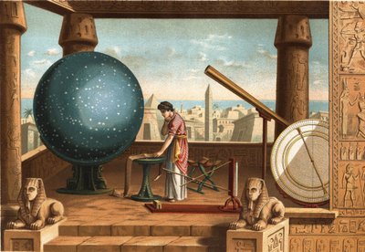 Claude Ptolémée (ca. 100 - ca. 170), savant et astronome grec, à l