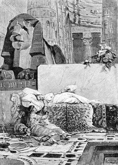 Cléopâtre (69 av. J.-C. - 30 av. J.-C.) et Antoine ou Marc Antoine (83 av. J.-C. - 30 av. J.-C.) après la défaite face à l