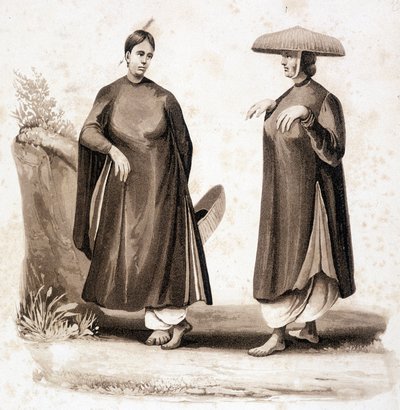 Femmes cochinchinoises. Vietnam v. 1850 - Unknown artist