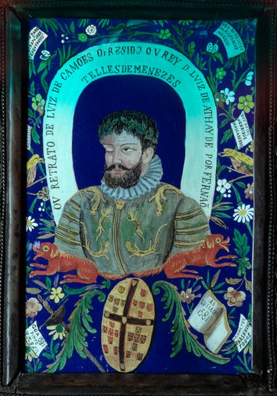 Recueil de poèmes du poète portugais Luis Vaz de Camoes (1525-1580) avec portrait décoré - Unknown artist