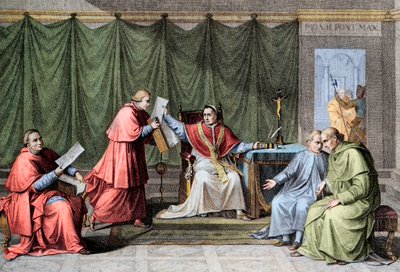 Concordat de 1801 - Signature du Concordat entre la France et le Saint-Siège, par le pape Pie VII (1742-1823), le 15 août - Unknown artist
