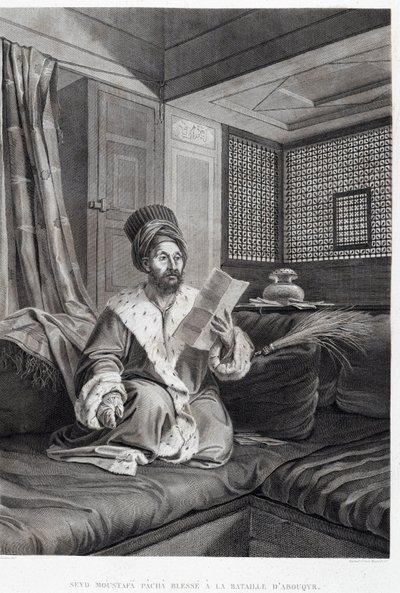 Costumes et Portraits : Seyd Moustafa Pacha blessé à la bataille d