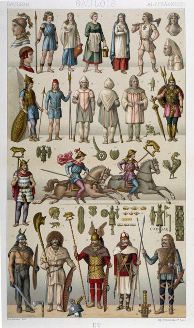 Costumes, armures et armes des Gaulois et de leurs guerriers - Unknown artist