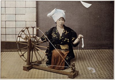 Machine à filer le coton au Japon, fin du 19e siècle - Unknown artist