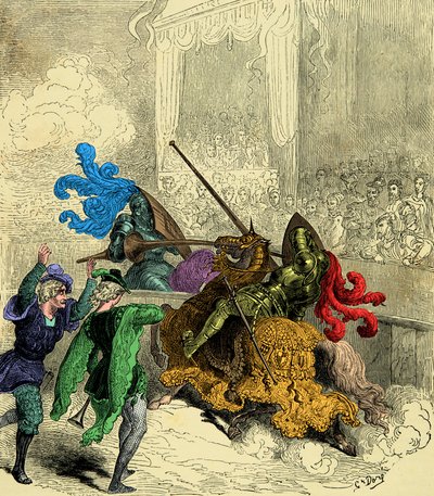 Le comte Gabriel de Montgomery blessant mortellement le roi Henri II lors d
