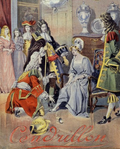 Couverture de « Cendrillon », conte de Perrault (essai de chaussures) - Unknown artist