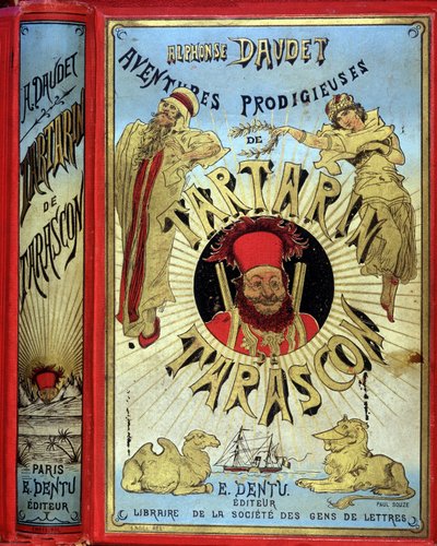 Couverture des « Aventures prodigieuses de Tartarin de Tarascon » de Daudet - Unknown artist