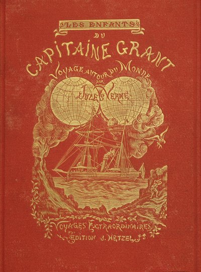 Couverture du livre de Jules Verne "Les enfants du capitaine Grant", éd. Hetzel - Unknown artist