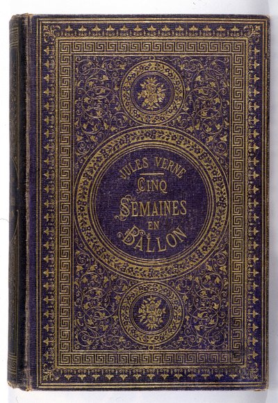 Couverture du livre « Cinq semaines en ballon », roman de Jules Verne - Unknown artist