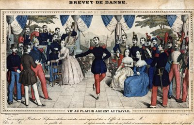Certificat de danse, milieu du 19ème siècle, collection Stella - Unknown artist