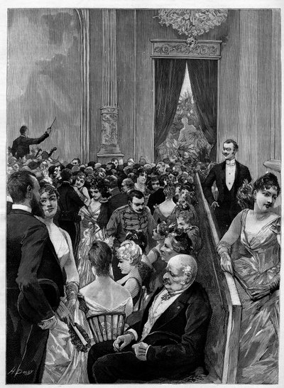 Salle de danse du dernier bal donné par le Président de la République Jules Grévy (1807-1891) au Palais de l