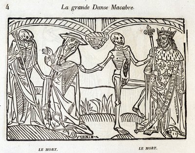 Danse macabre - gravure - Unknown artist