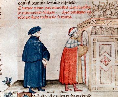 Dante et Virgile à la porte de Dité contrôlée par les furies (chant 9 de l