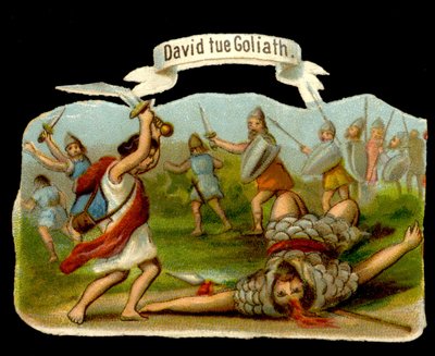David et Goliath : David tue Goliath avec son épée - Unknown artist