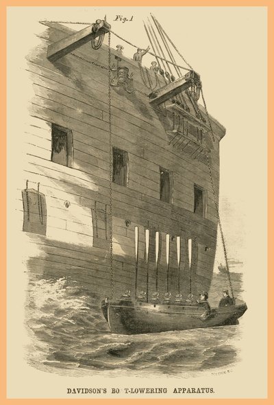 Dispositif de descente de bateau Davidons - Unknown Artist