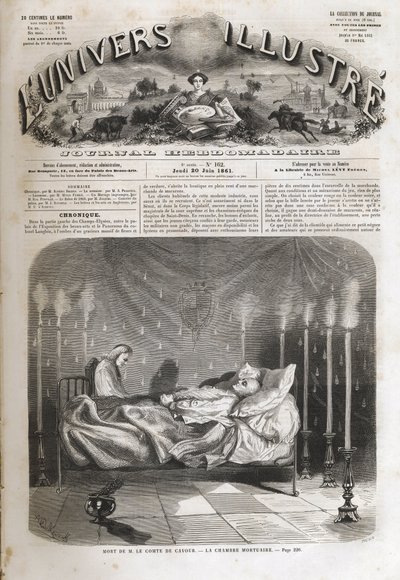 Mort de Camillo Cavour (comte Cavour) (1810-1861) - 6 juin - Unknown artist