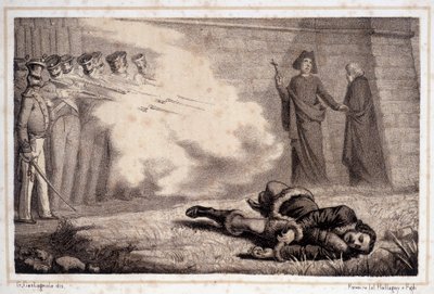 Mort de Murat (1767 - 1815) - dans « Storia d
