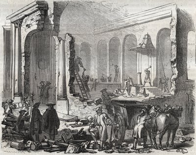 Démolition du temple de Charenton en novembre 1685 après la révocation de l