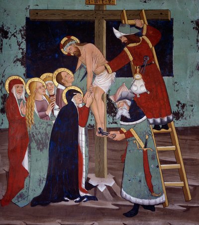 Déposition, Vie du Christ (15e siècle), fresques, Chapelle de Saint Sébastien, Villard-de-Lans, Rhône-Alpes, France - Unknown artist