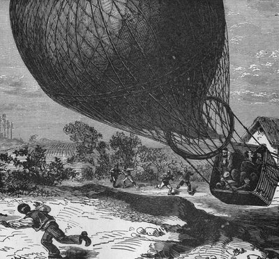 Descente du ballon « Zénith » avec les corps de Crocé-Spinelli et Sivel, morts d