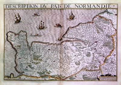 Description du pays de Normandie. Carte de la région de Normandie en 1620. - Unknown artist