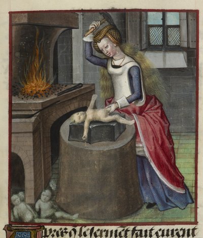 (détail) de Nature forgeant un bébé, de 