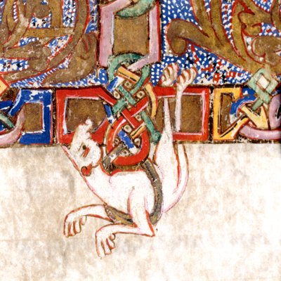 (détail) de la croix illuminée : f.108v du Bréviaire-Missel - Unknown