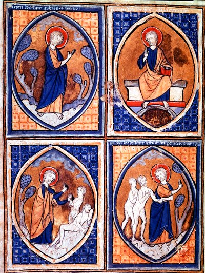Différentes étapes de la création du monde représentées en mandorles - Unknown artist