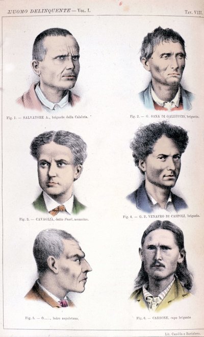 Différents types de criminels représentés dans l