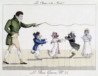 Dompteur de chiens - dans "Le Bon Genre", début 19e siècle - Unknown artist