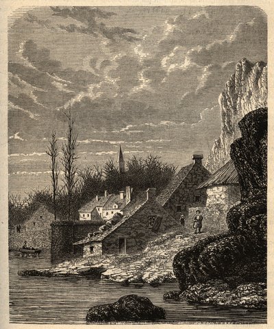 Douarnenez - Finistère - Bretagne - gravure dans "PATRIE - DESCRIPTION PICTURESQUE DE LA FRANCE EN 6 VOLUMES" par Lucien Huard - fin 19ème siècle - Unknown artist