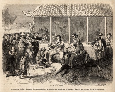 Consultations du Dr. Joubert à Se-Mao (Chine) après avoir soigné un soldat grièvement blessé - Unknown artist