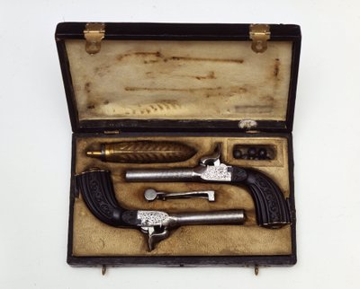 Ensemble de duel composé de pistolets Mazzagatti XIXe siècle - Unknown artist