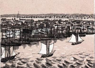 East River à New York, États-Unis, dans "Le monde illustré 168 vues" Non daté (fin XIXe siècle) - Unknown artist
